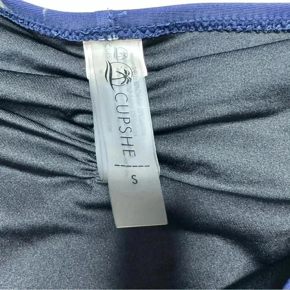 Cupshe Ruffled Bikini  Set Floral Blue / White / Pink Size Small - Picture 12 of 16